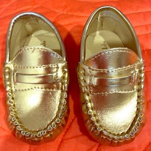 Trumpette gold baby loafers